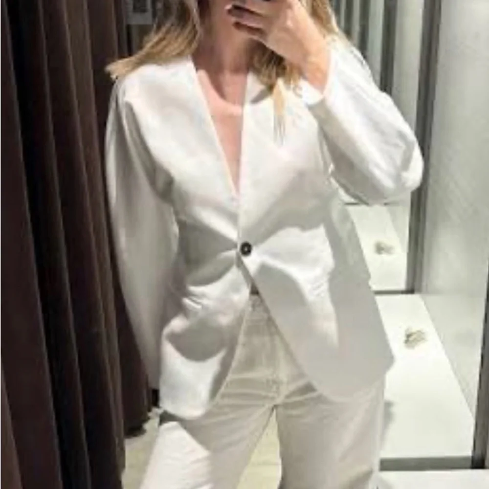 Zara Classic White Blazer S - Picture 9 of 9